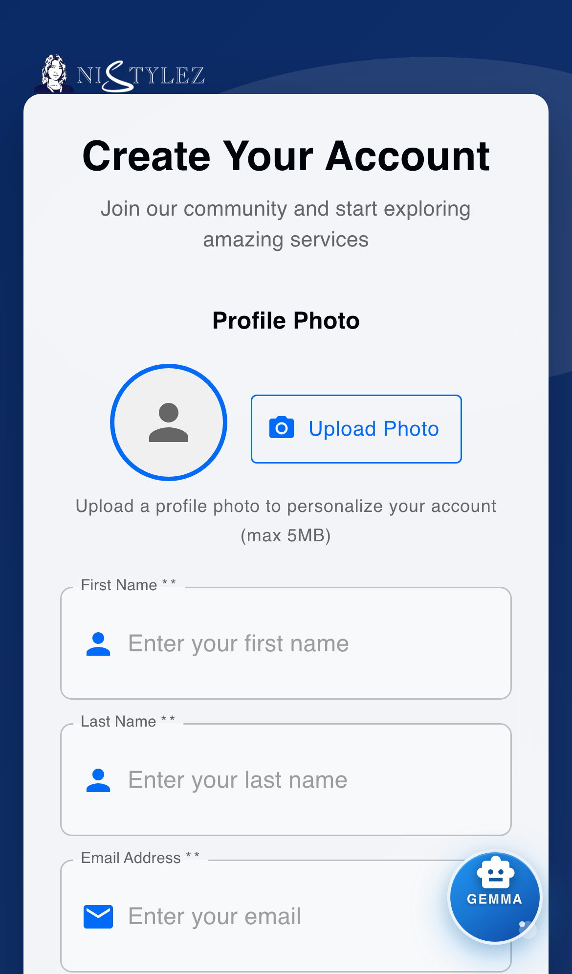 Quick signup
